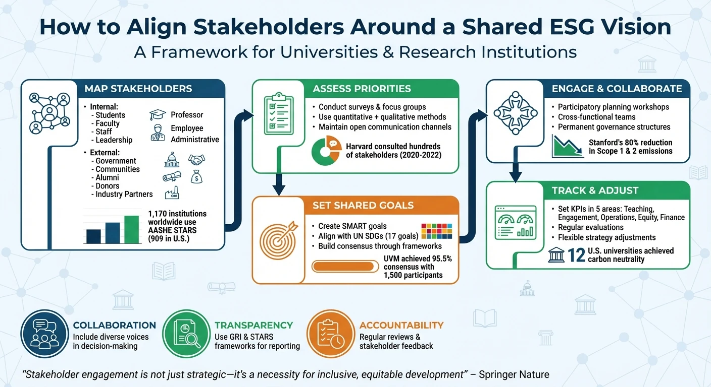 5-Step Framework for Aligning Stakeholders Around University ESG Vision
