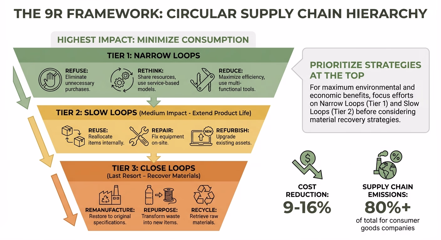9R Framework for Circular Supply Chains in Nonprofits