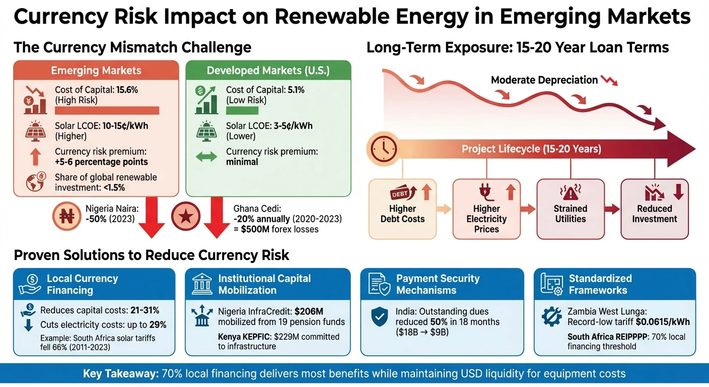 Currency Risk Impact on Renewable Energy Costs in Emerging vs Developed Markets