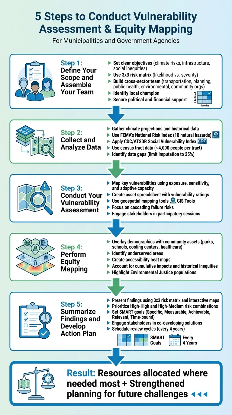 5-Step Vulnerability Assessment and Equity Mapping Process for Municipalities