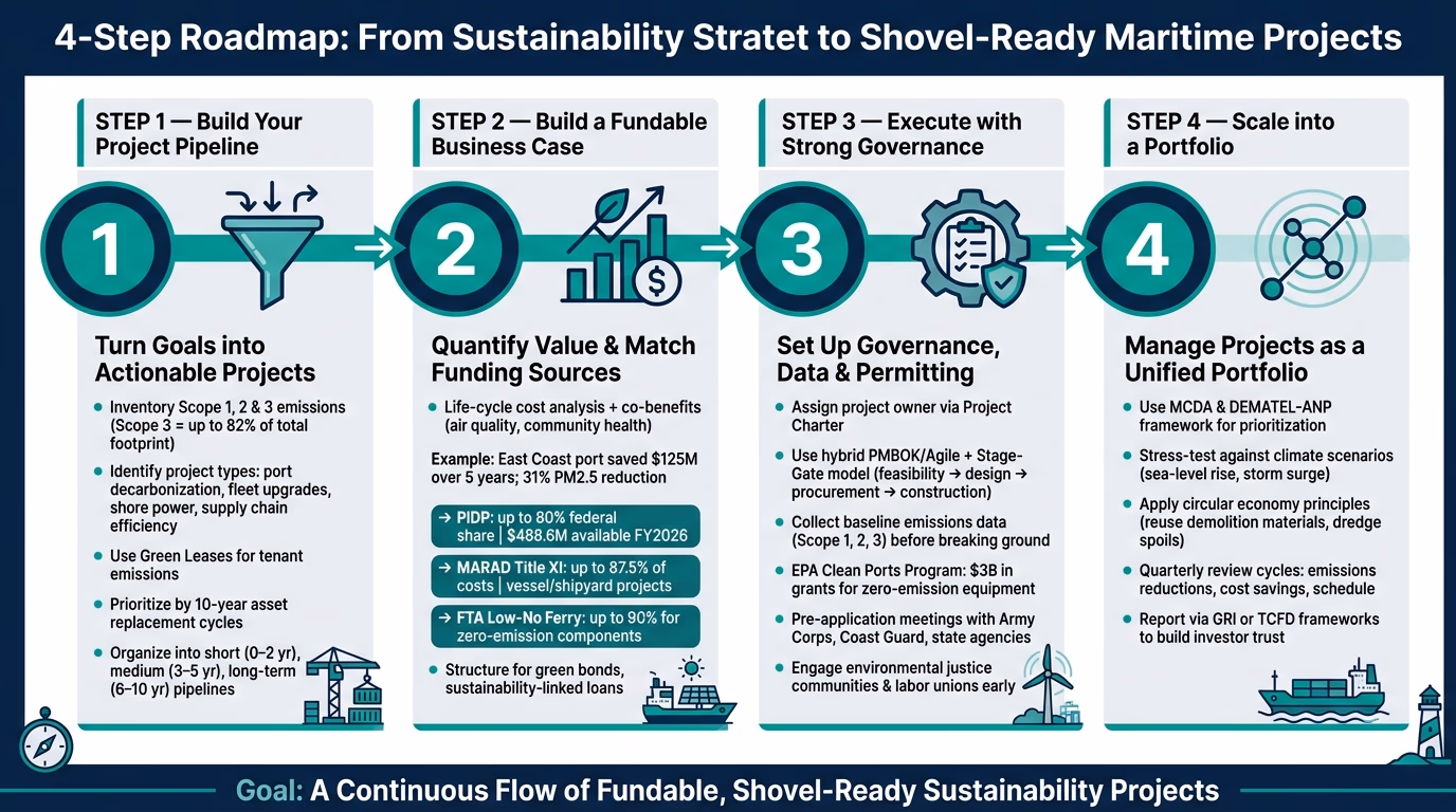 4-Step Roadmap: From Sustainability Strategy to Shovel-Ready Maritime Projects