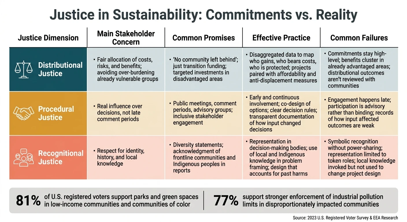Justice in Sustainability: 3 Dimensions, Key Gaps & What Works