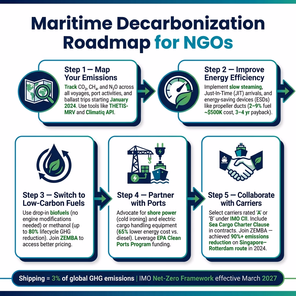 Maritime Decarbonization Roadmap for NGOs: 5 Key Steps