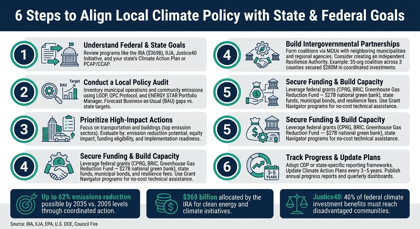 6 Steps to Align Local Climate Policy with State & Federal Goals
