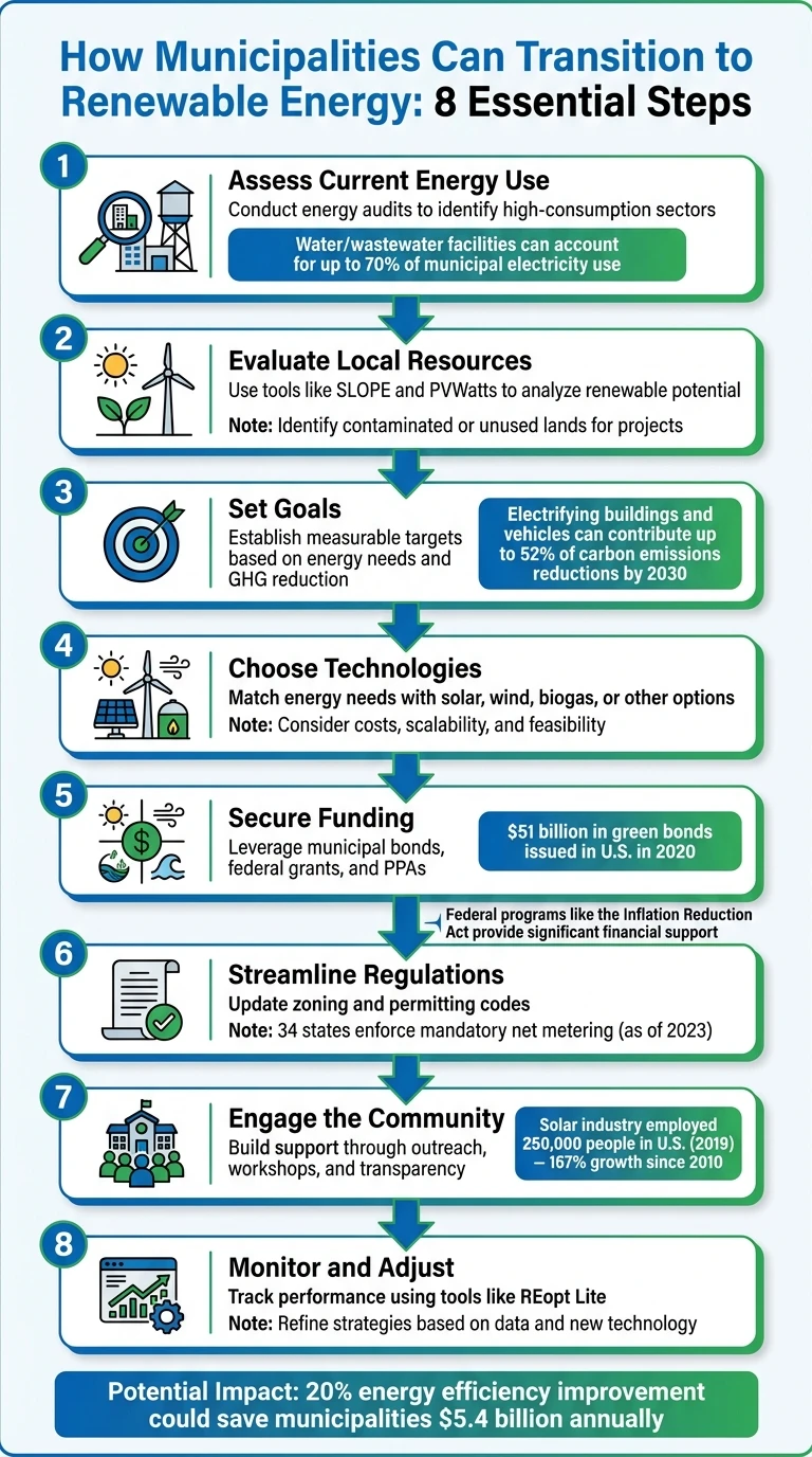 8-Step Process for Municipalities to Transition to Renewable Energy