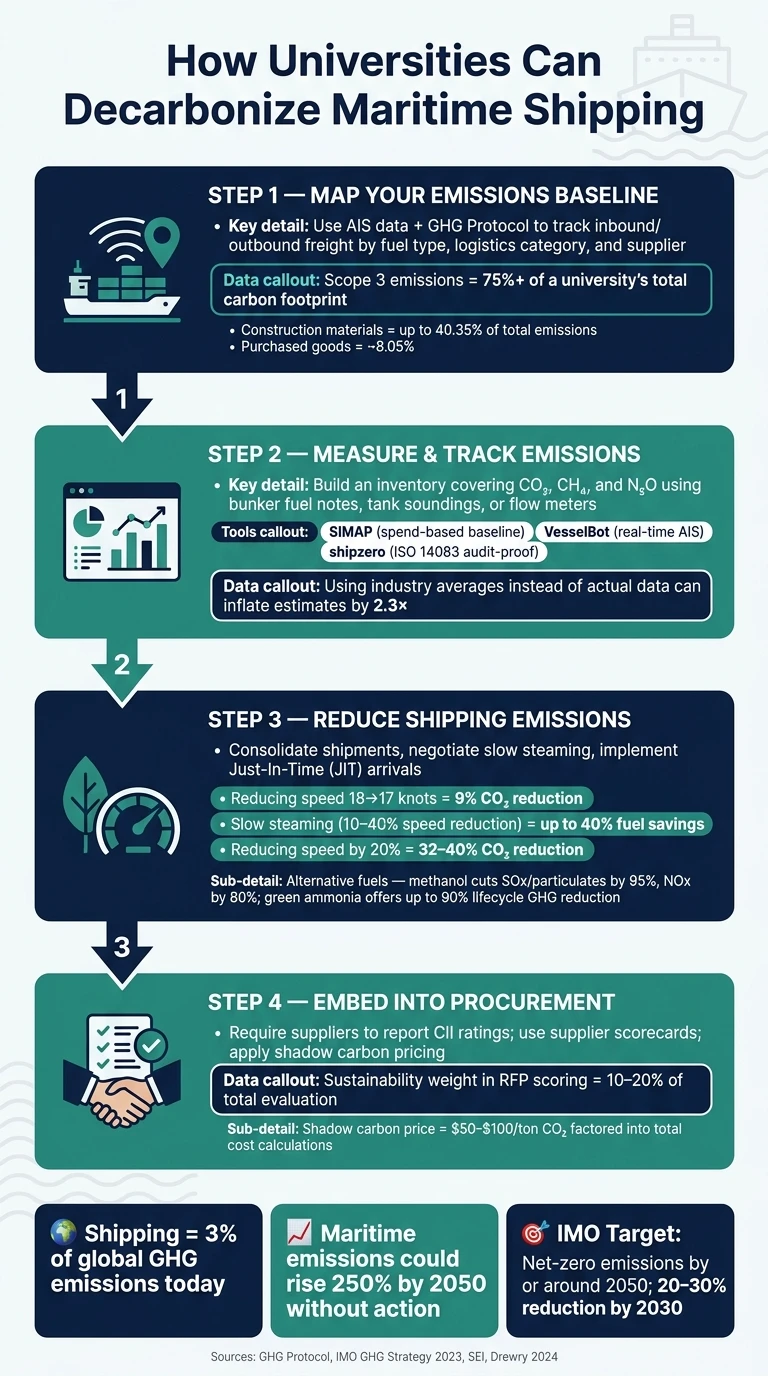 How Universities Can Decarbonize Maritime Shipping: A Step-by-Step Guide