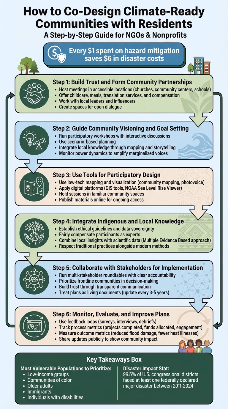6-Step Process for Co-Designing Climate-Ready Communities with Residents