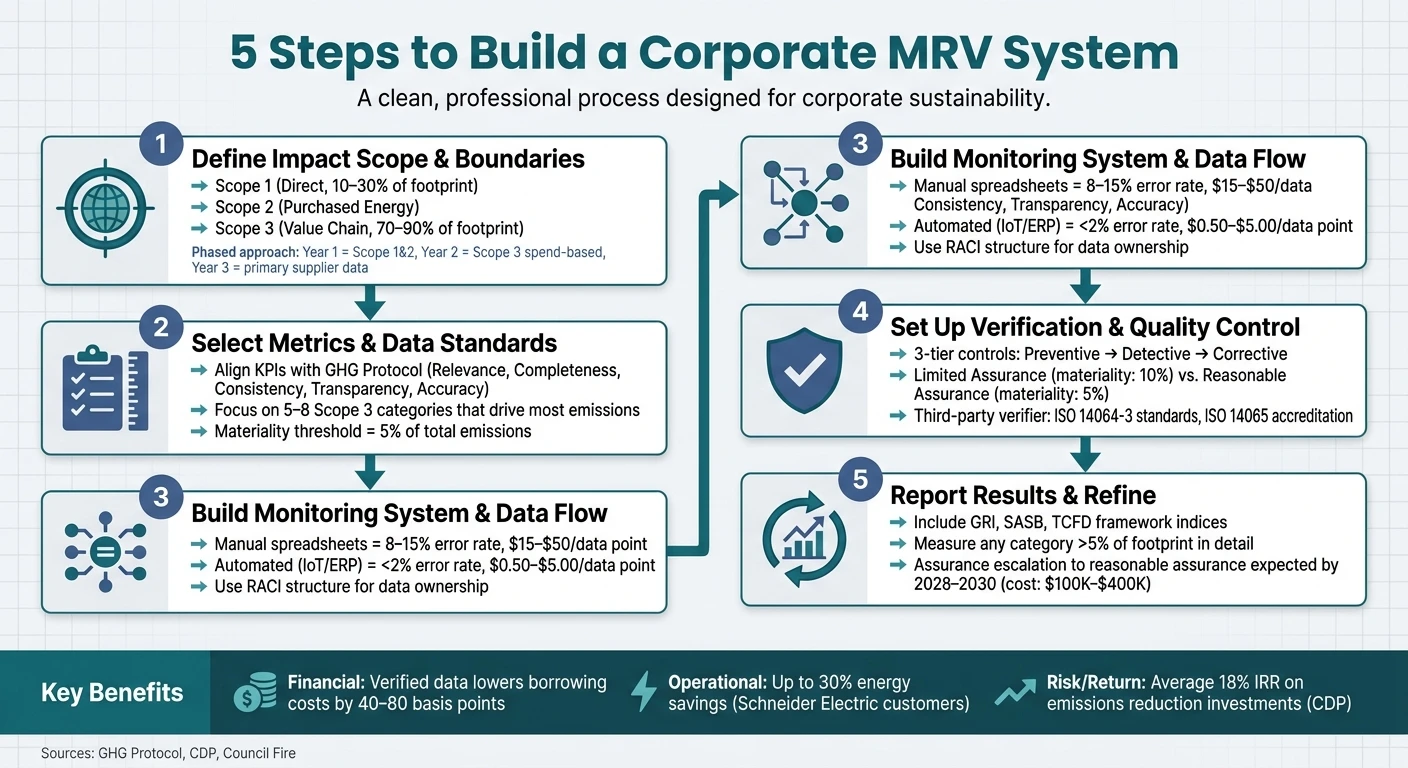 5 Steps to Build a Corporate MRV System for Sustainability Reporting