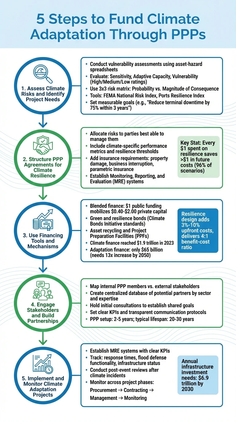 5-Step Framework for Funding Climate Adaptation Projects Through Public-Private Partnerships