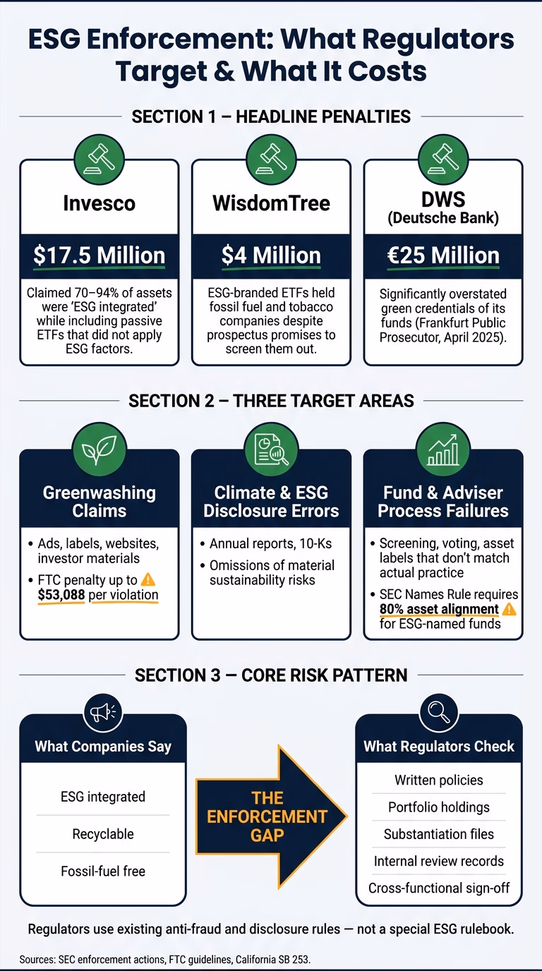 ESG Enforcement Actions: Key Penalties & Regulatory Triggers