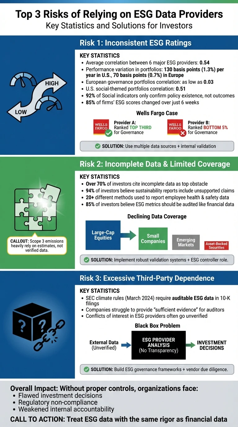 3 Major Risks of ESG Data Providers: Key Statistics and Solutions