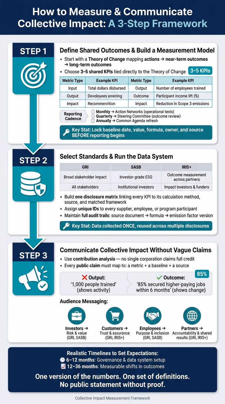 How to Measure & Communicate Collective Impact: A 3-Step Framework
