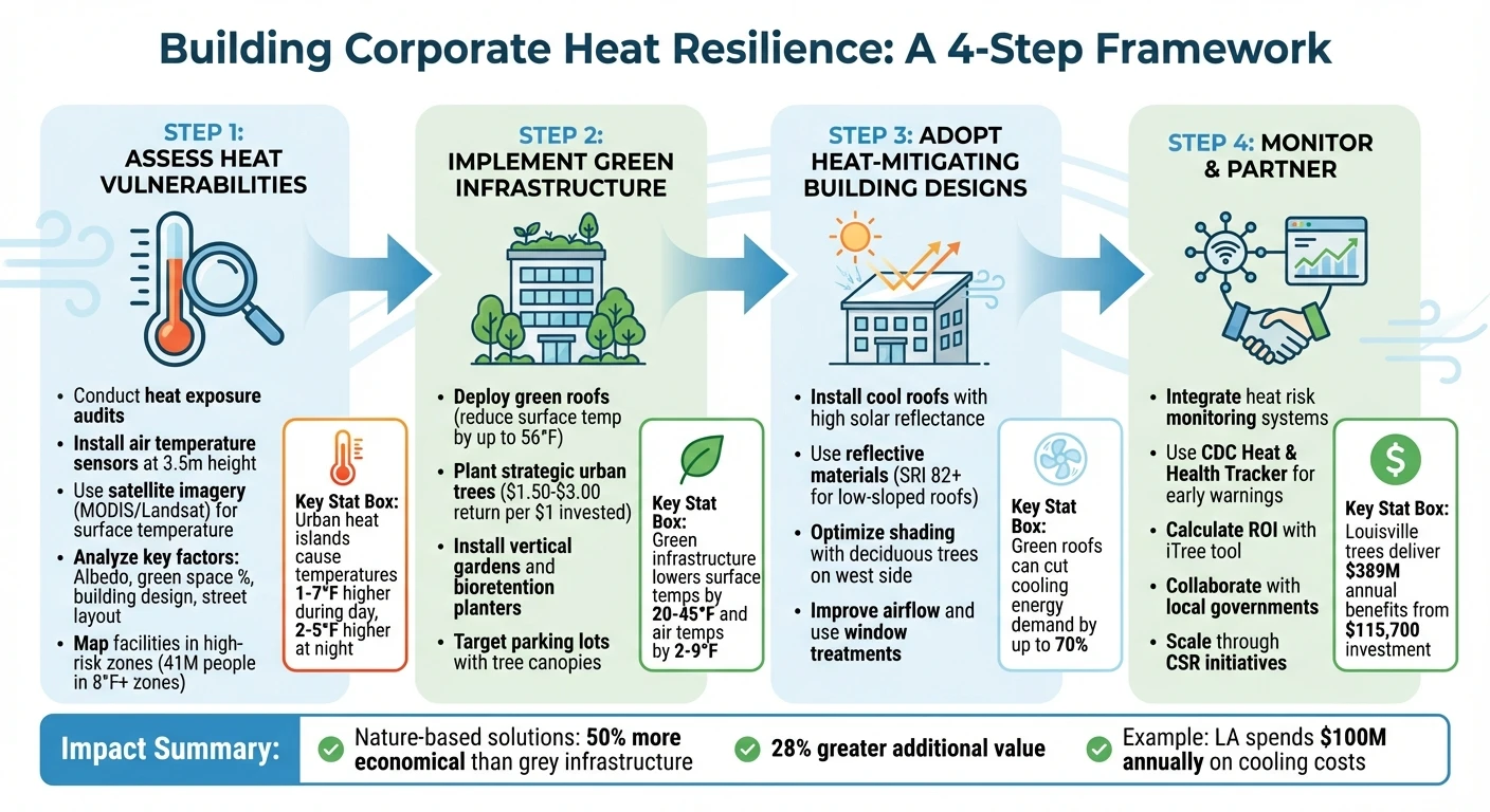 Corporate Heat Resilience Implementation Framework: 4-Step Process