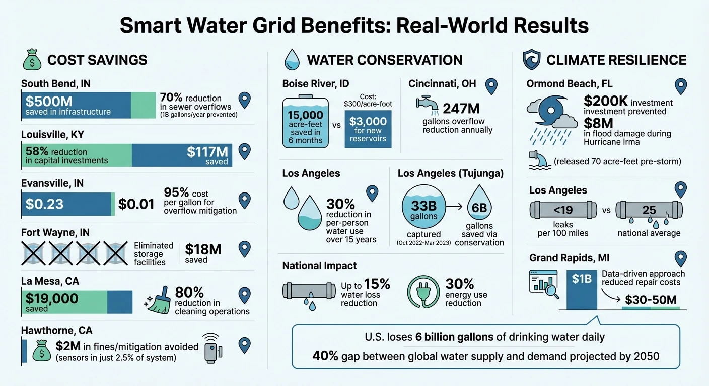 Smart Water Grid Benefits: Cost Savings and Environmental Impact by City