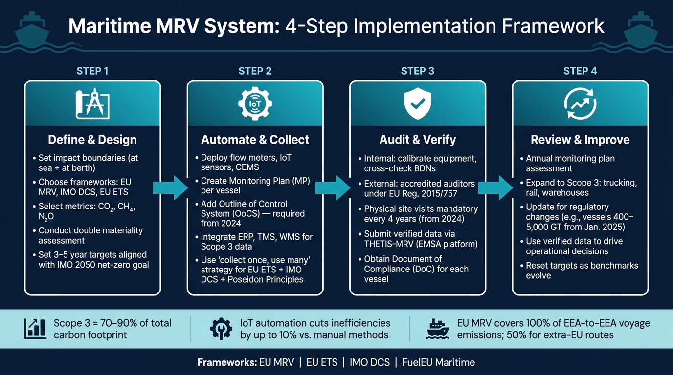Maritime MRV System: 4-Step Implementation Framework