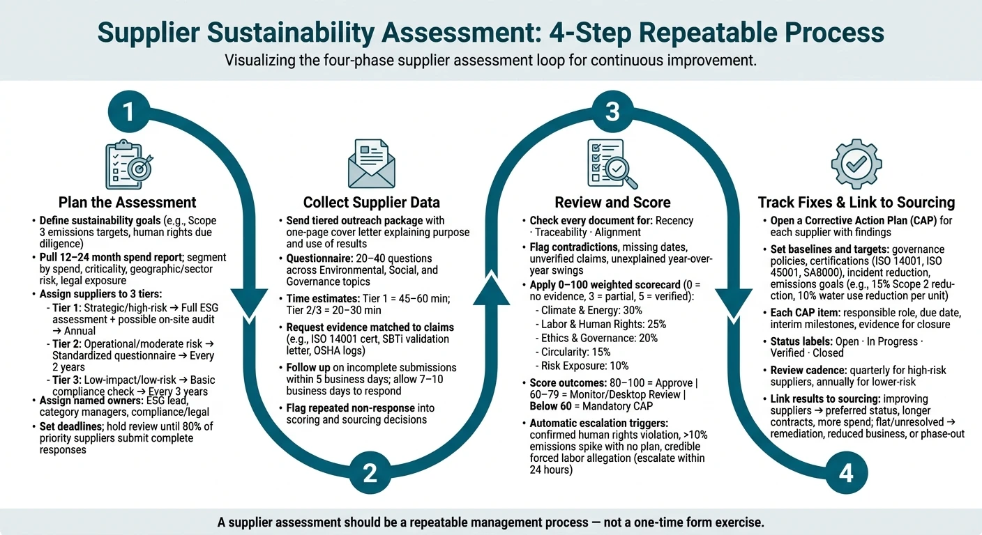 Supplier Sustainability Assessment: 4-Step Repeatable Process
