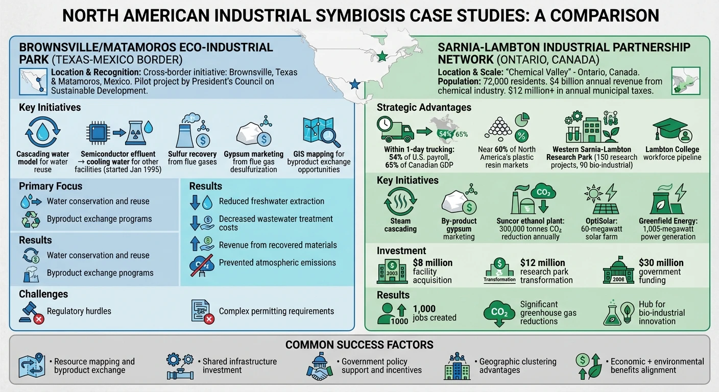 Brownsville-Matamoros vs Sarnia-Lambton Industrial Symbiosis Comparison