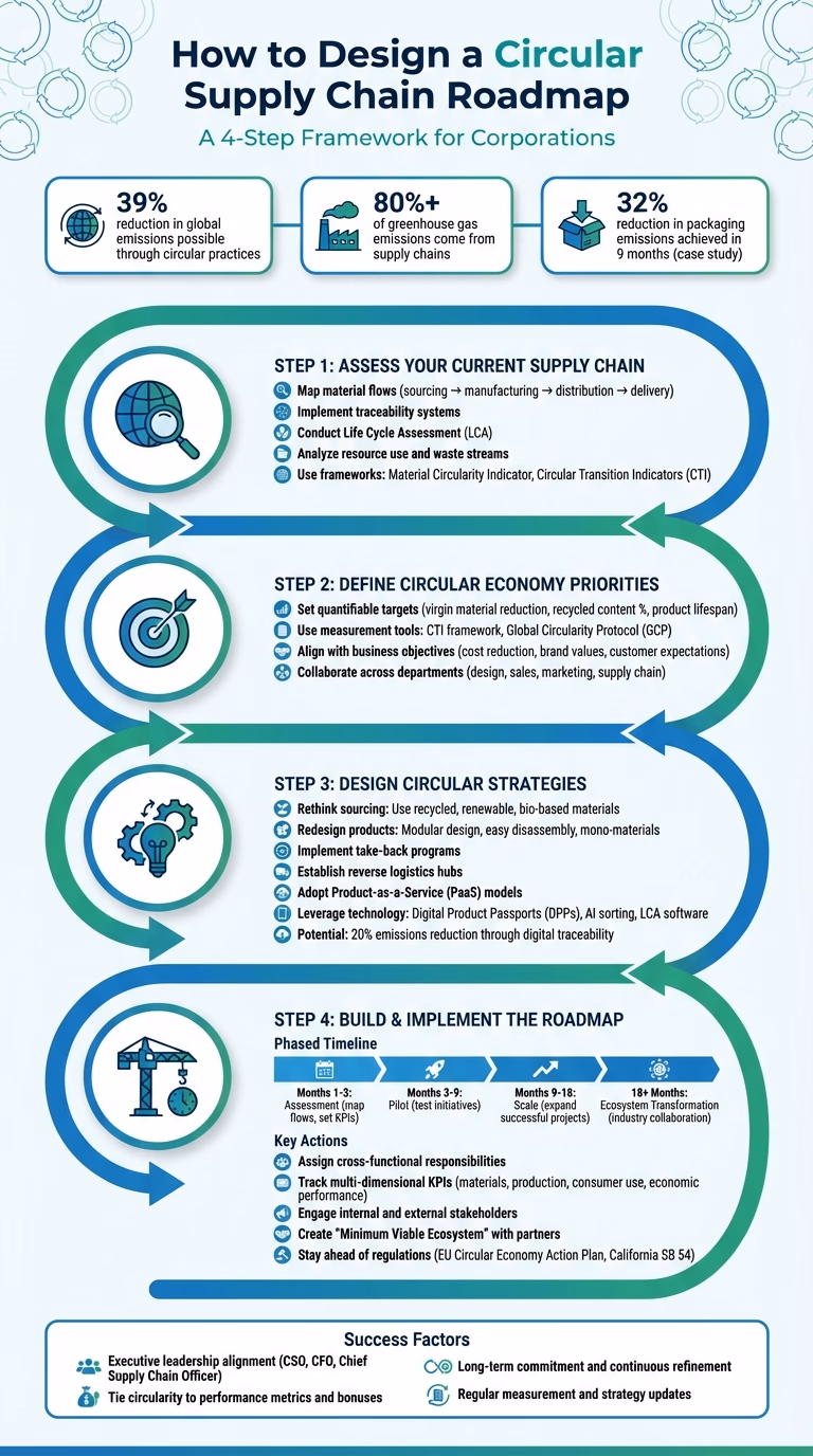 4-Step Circular Supply Chain Implementation Roadmap for Corporations