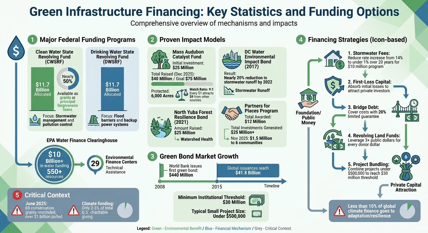 Green Infrastructure Financing Options and Impact Statistics for Foundations