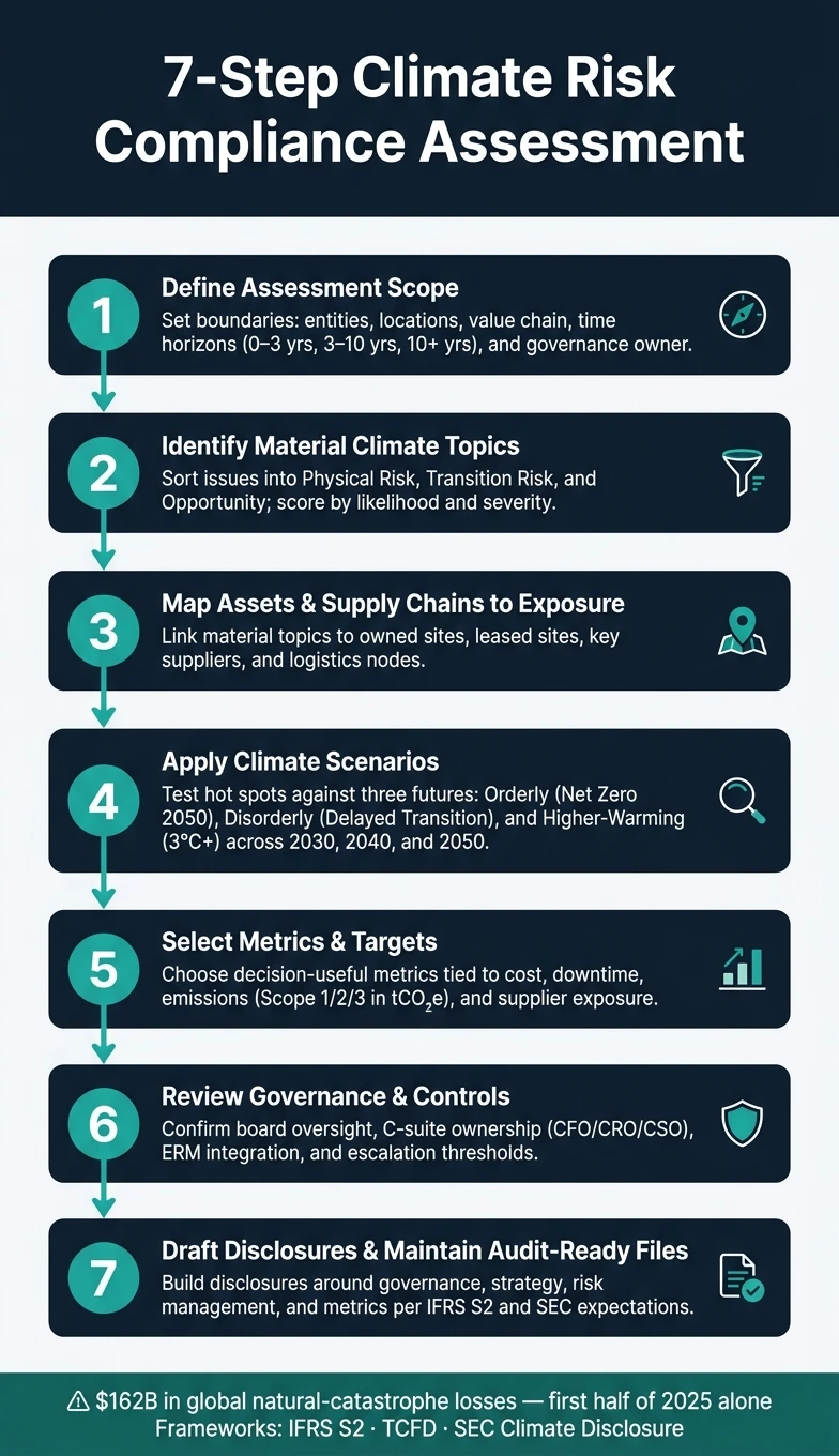 7-Step Climate Risk Compliance Assessment Process