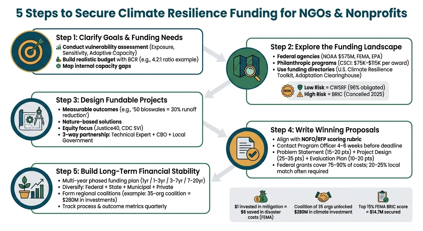 5 Steps to Secure Climate Resilience Funding for NGOs
