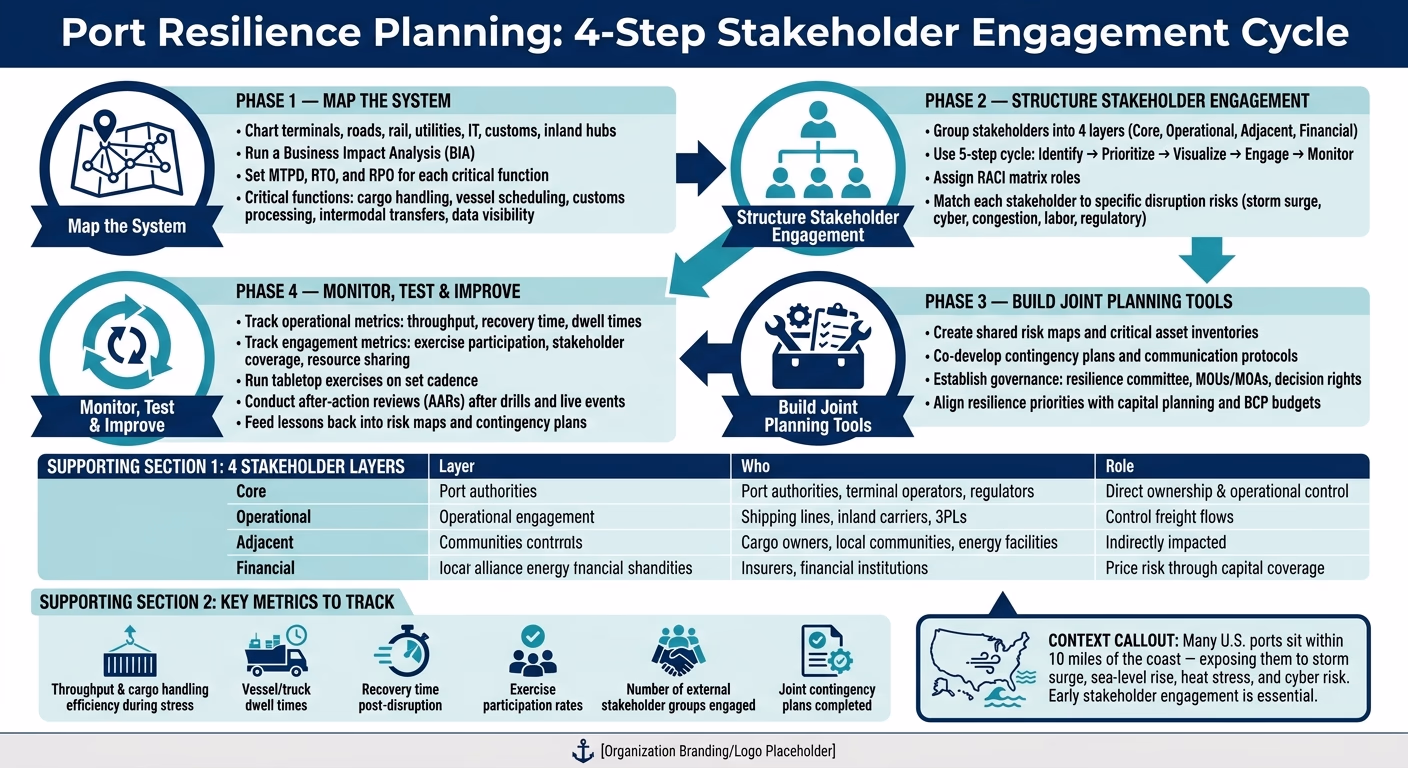 Port Resilience Planning: 4-Step Stakeholder Engagement Cycle