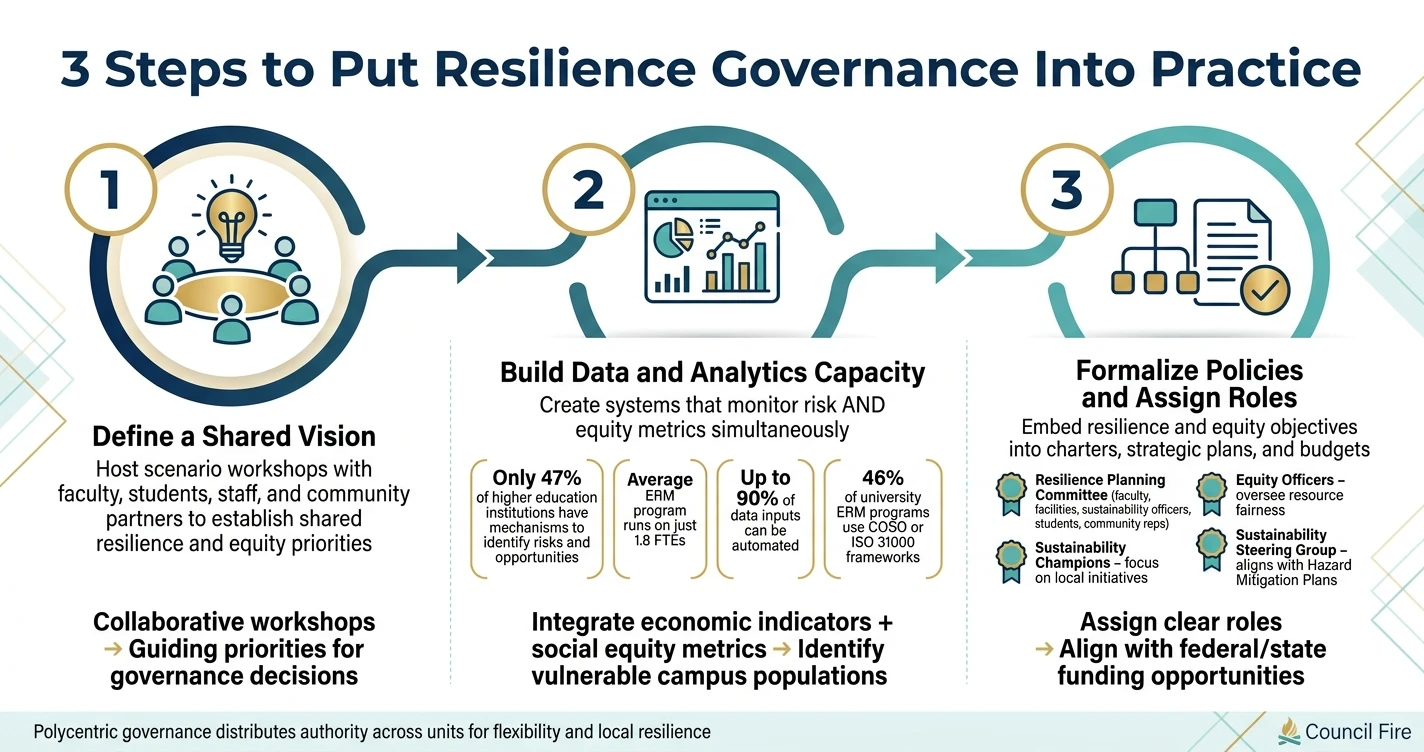 3-Step Resilience Governance Model for Universities