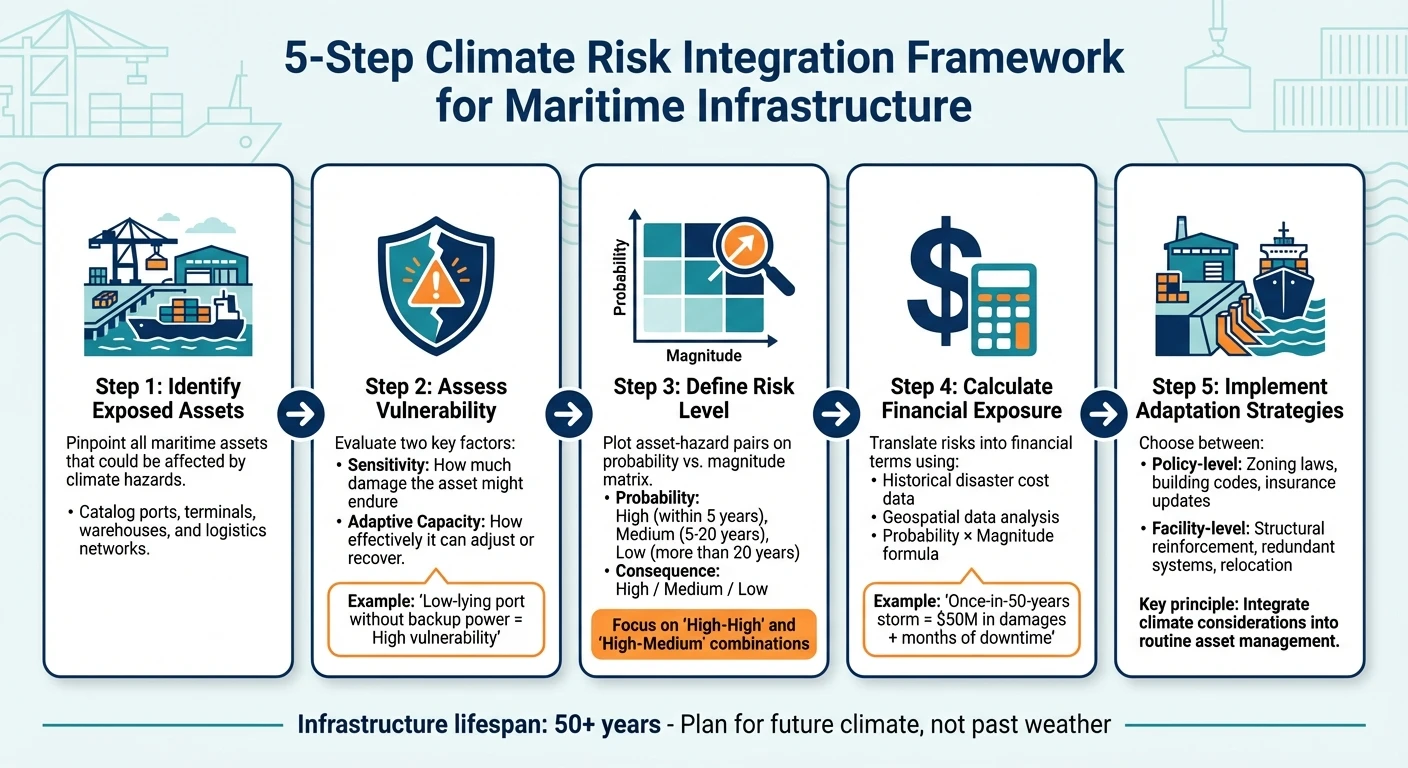 5-Step Climate Risk Integration Framework for Maritime Infrastructure Planning