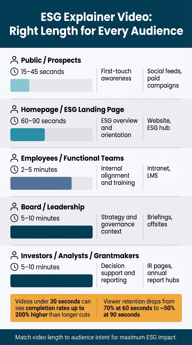ESG Explainer Video Length by Audience: The Complete Guide