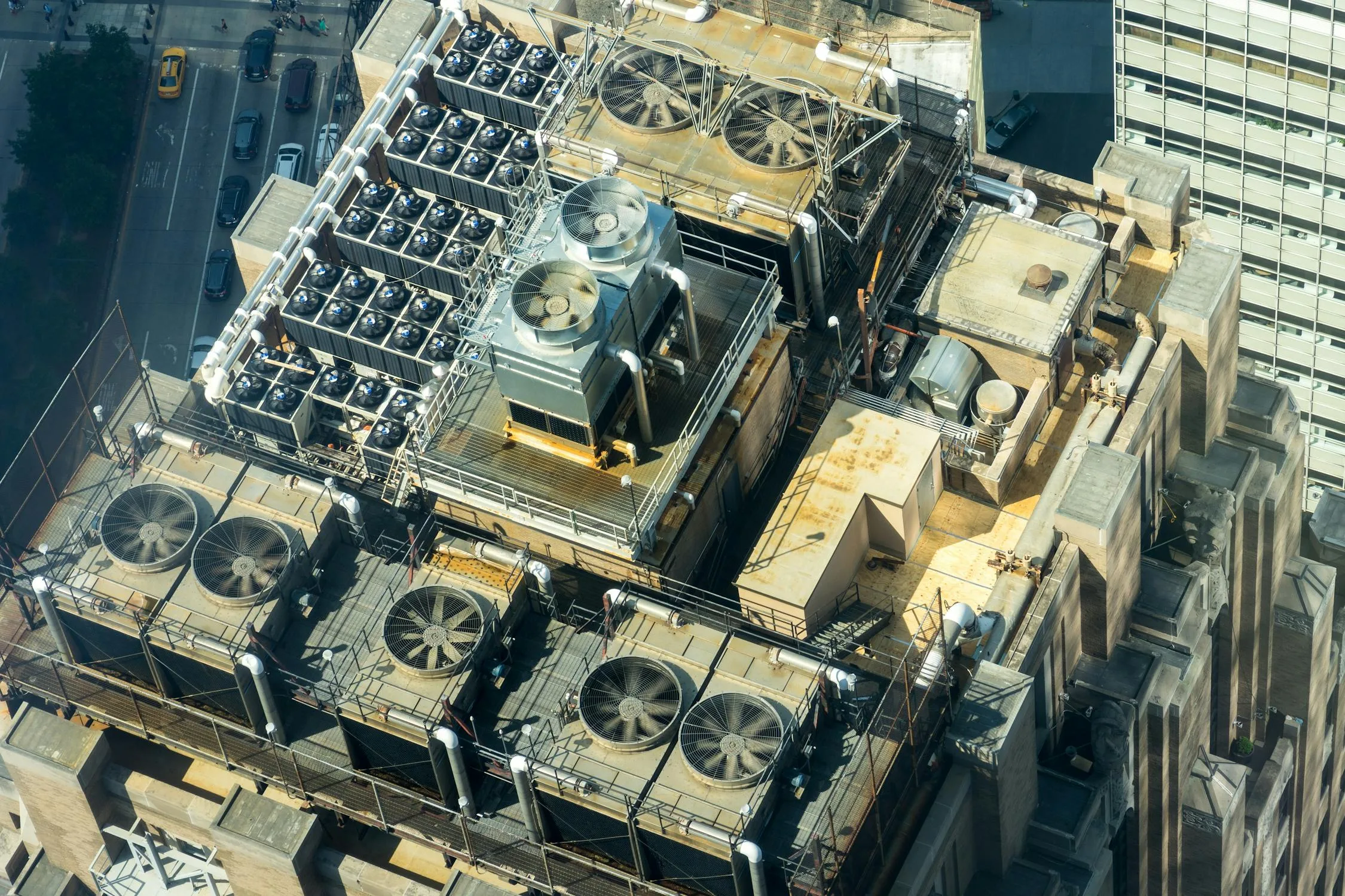 Electrical power transformer equipment at a utility substation