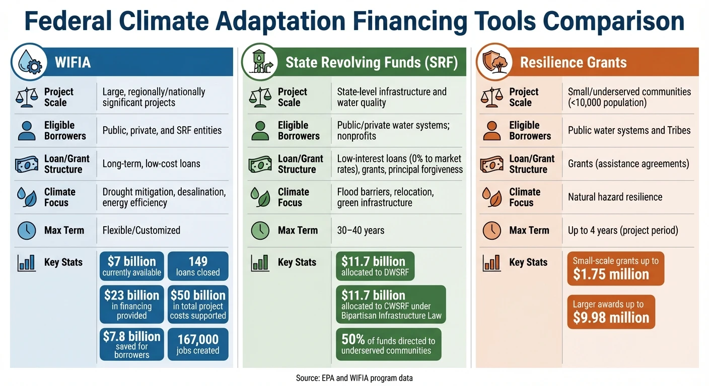 Federal Climate Adaptation Financing Tools Comparison for Municipalities