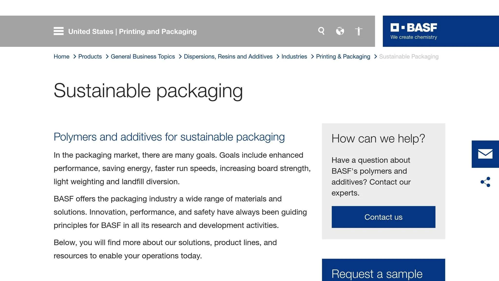 BASF Sustainable Packaging Consortium